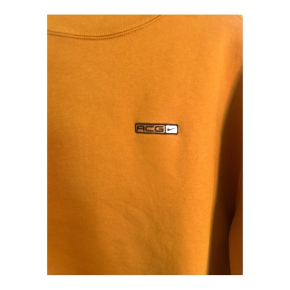 Men's Nike ACH Therma-Fit Mustard Crew Sweatshirt Small - Picture 3 of 5